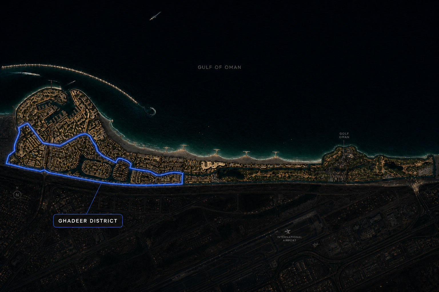 Ghadeer on the Al Mouj masterplan