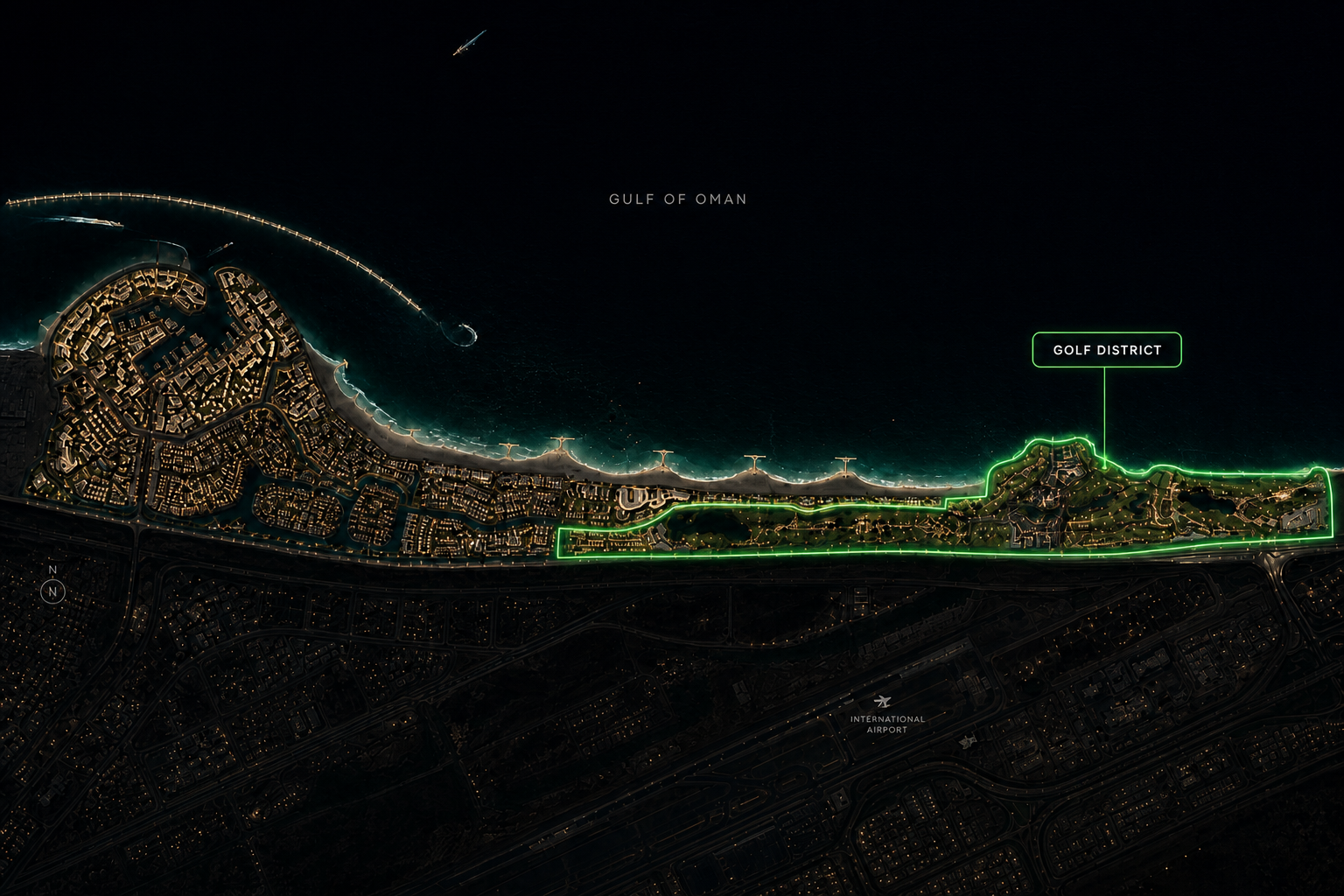 Golf on the Al Mouj masterplan