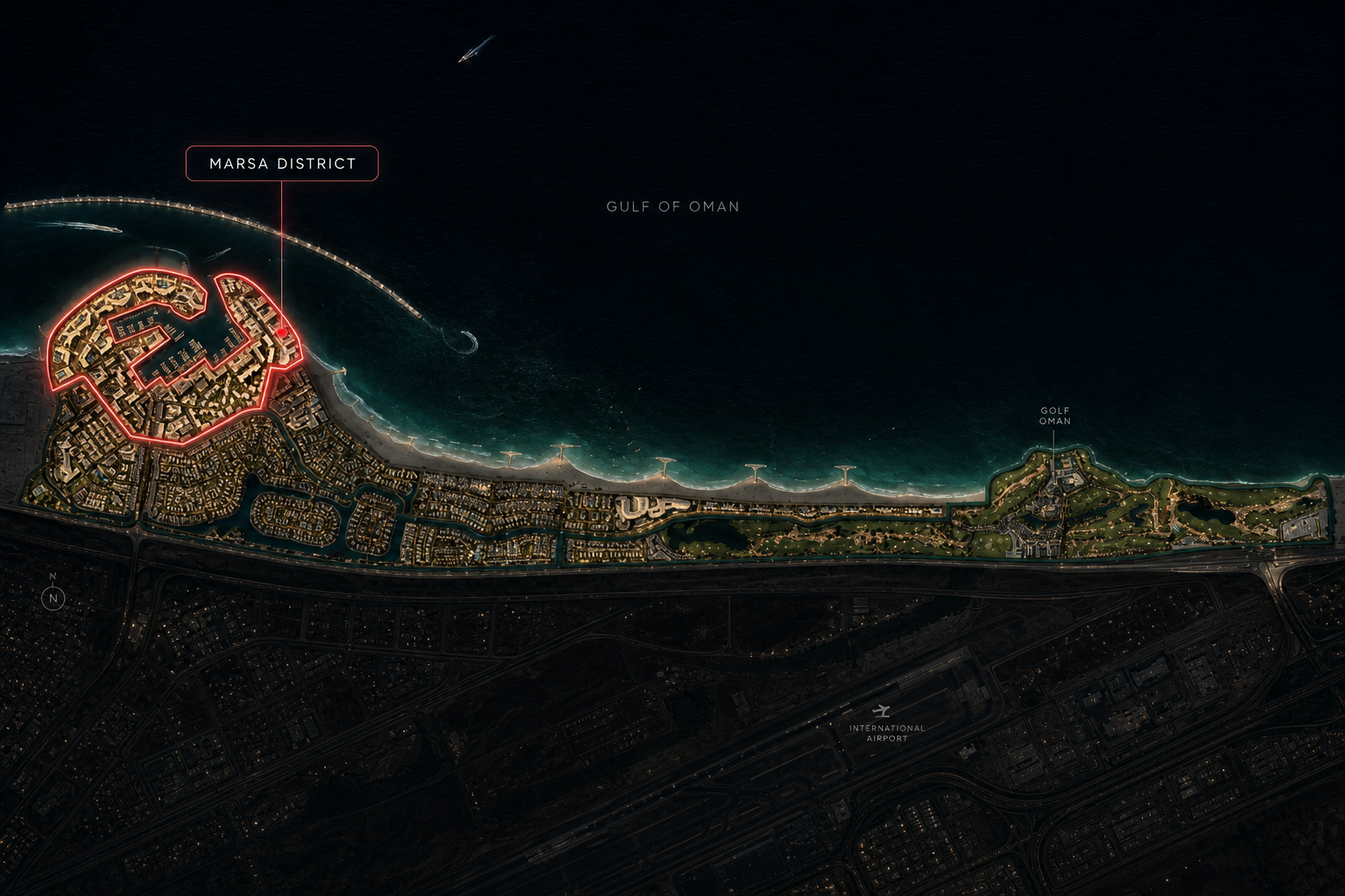 Marsa on the Al Mouj masterplan