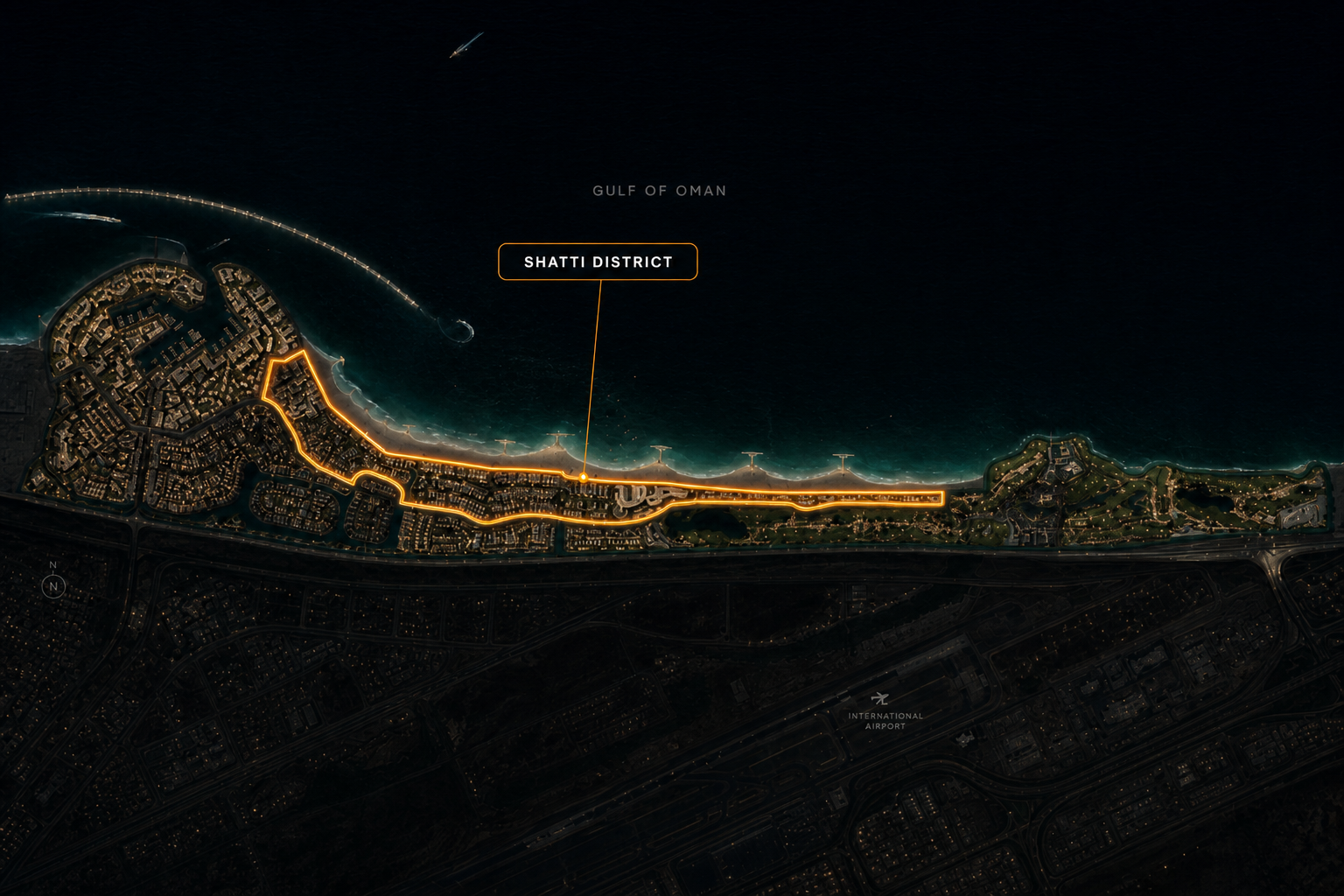 Shatti on the Al Mouj masterplan