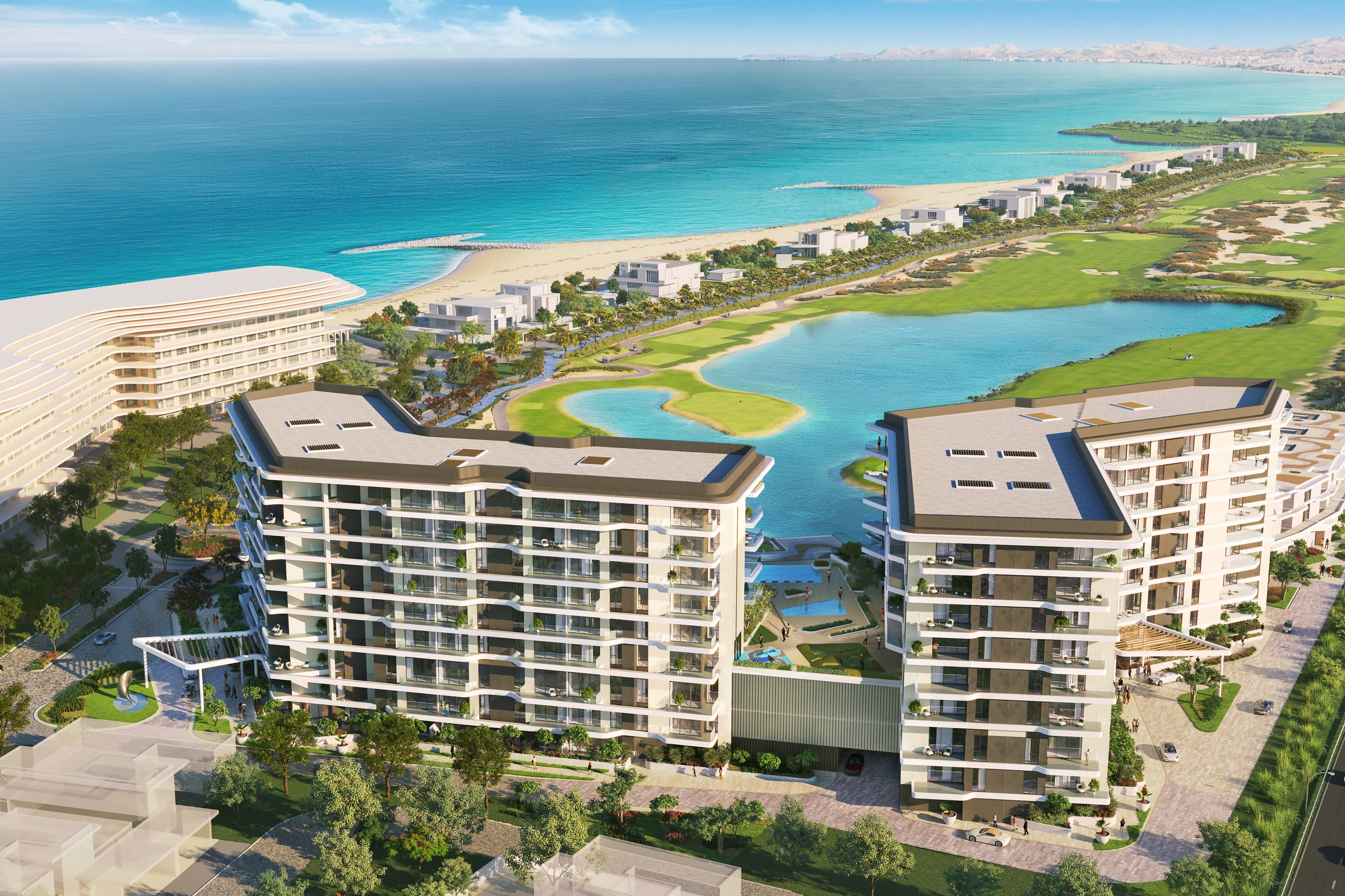 Golf District fairways at Al Mouj Muscat